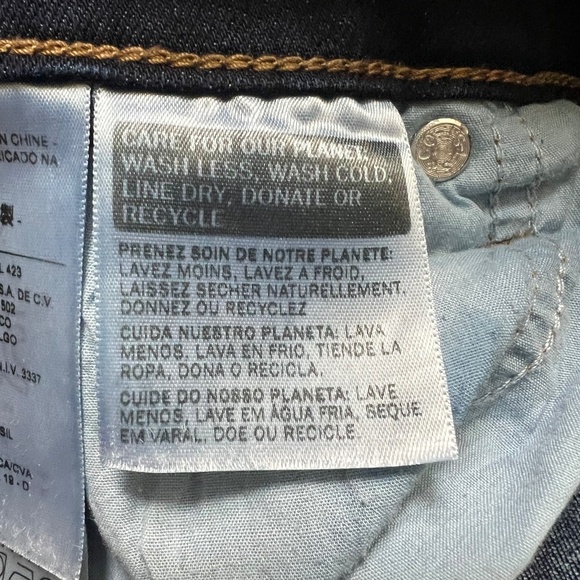 Levi's 505 Women's Classic Dark Denim High Rise Straight Leg Jean Size 12 EUC - Picture 8 of 8